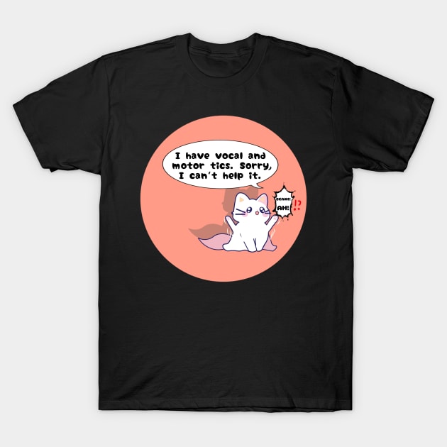 Tics disability awareness cute cat T-Shirt by RavenRarities